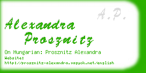 alexandra prosznitz business card